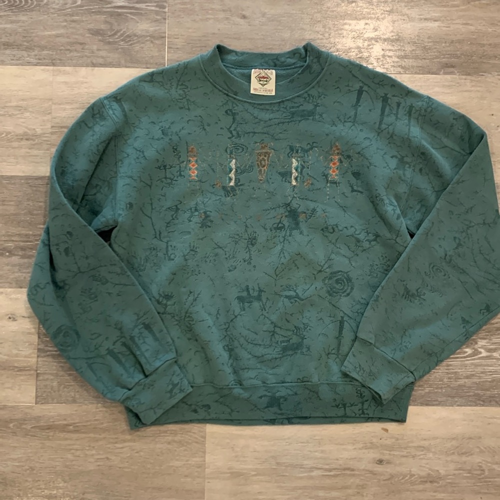 Teal Graphic Sweatshirt